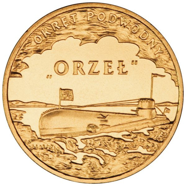 2 zł 2012 - Polskie okręty: Okręt podwodny „Orzeł”