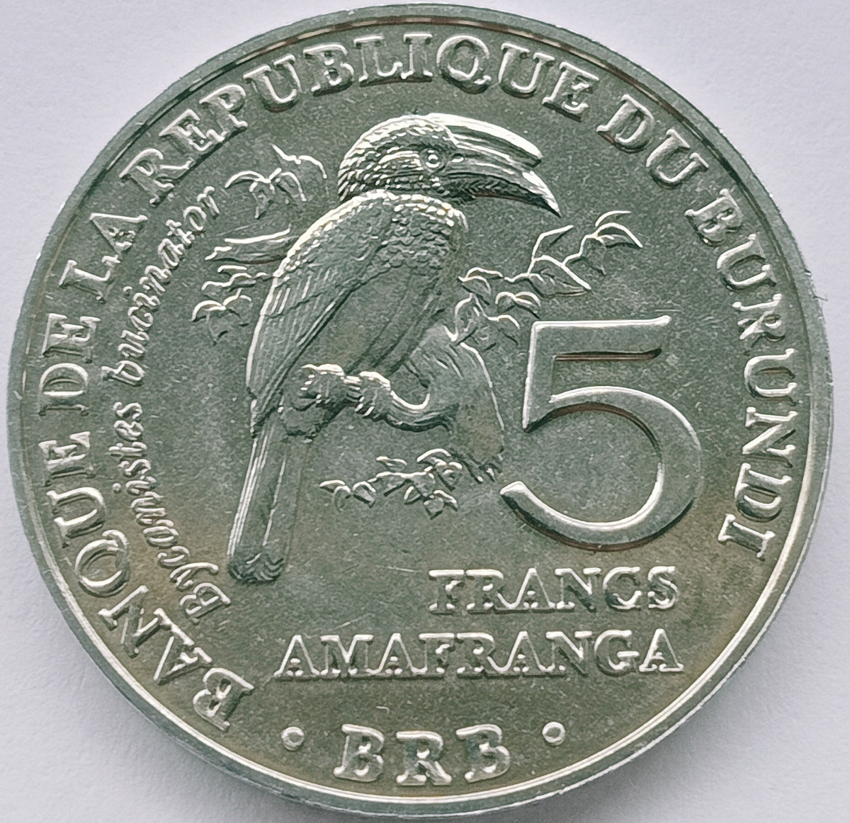 Burundi 5 Franków 2014 Dzioborożec (Bycanistes bucinator)