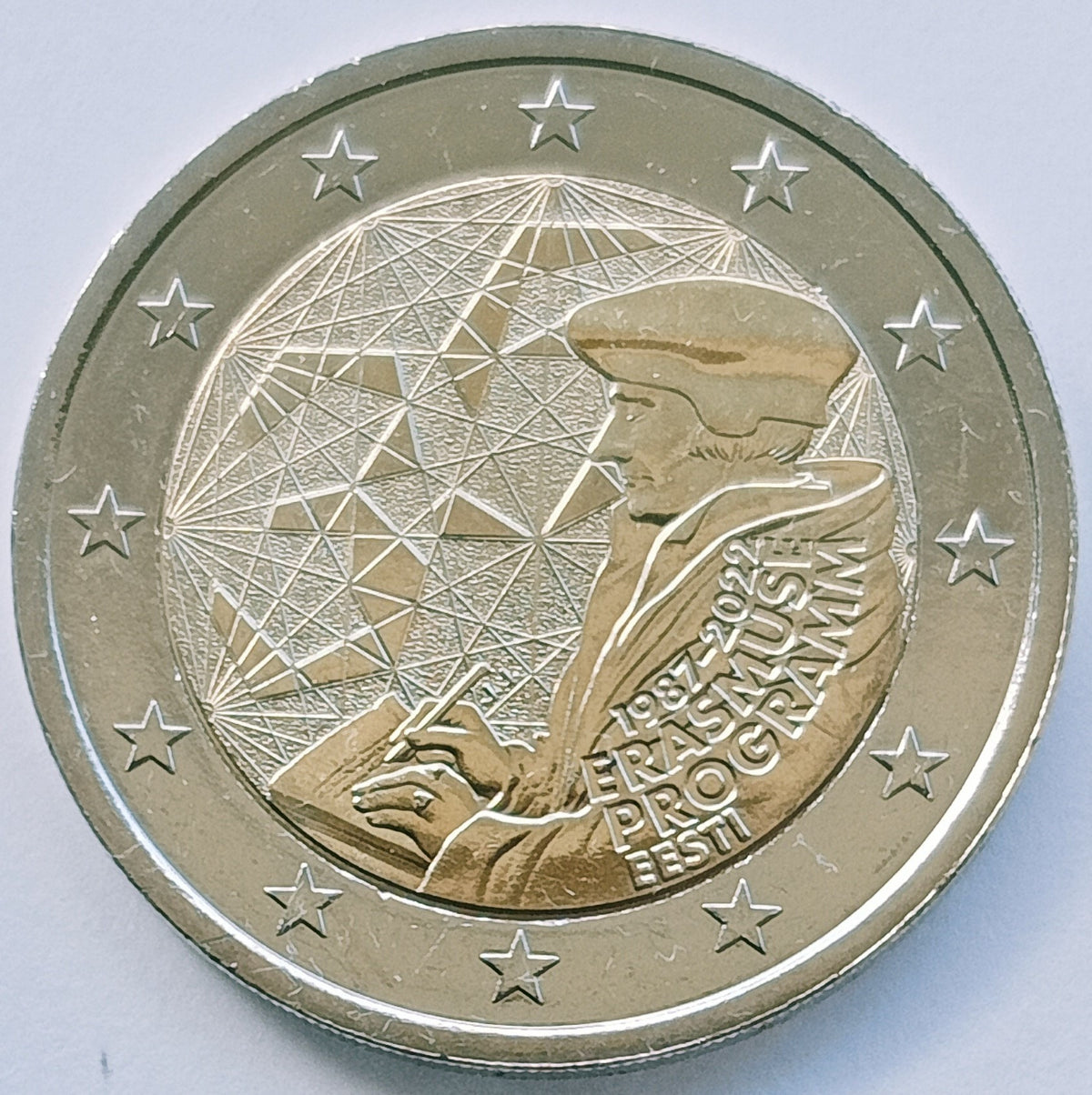Estonia 2 euro 2022 35 lat programu Erasmus