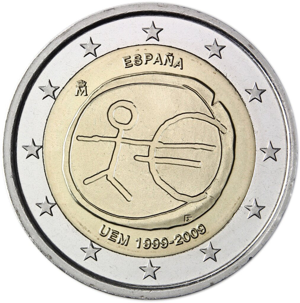 Hiszpania 2 euro 2009 10-lecie wprowadzenia systemu euro (Hiszpania)