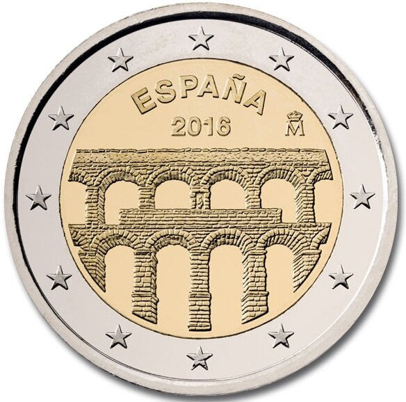 Hiszpania 2 euro 2016 UNESCO – akwedukt Segowia