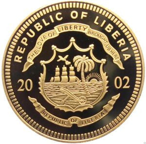 Liberia 10 Dolarów 2002 ECU - Francja
