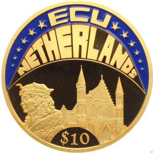 Liberia 10 Dolarów 2002 ECU - Holandia