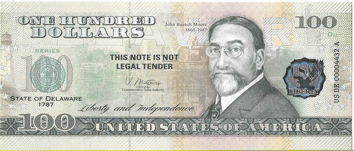 USA 100 Dolarów 2022 Delaware Commemorative Dollar