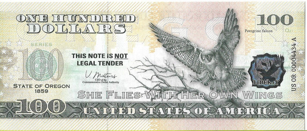 USA 100 Dolarów 2022 Oregon Commemorative Dollar