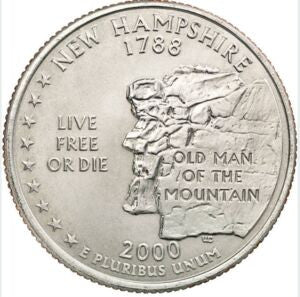 USA 25 centów / ćwiartka 2000 New Hampshire