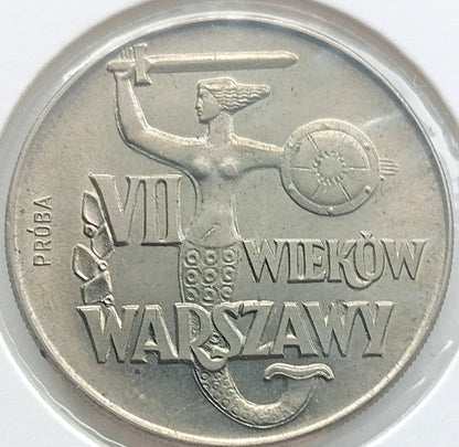 10 Złotych 1965 (próba) VII Wieków Warszawy, Syrenka