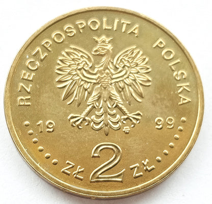 2 zł 1999 - 500. rocznica urodzin Jana Łaskiego