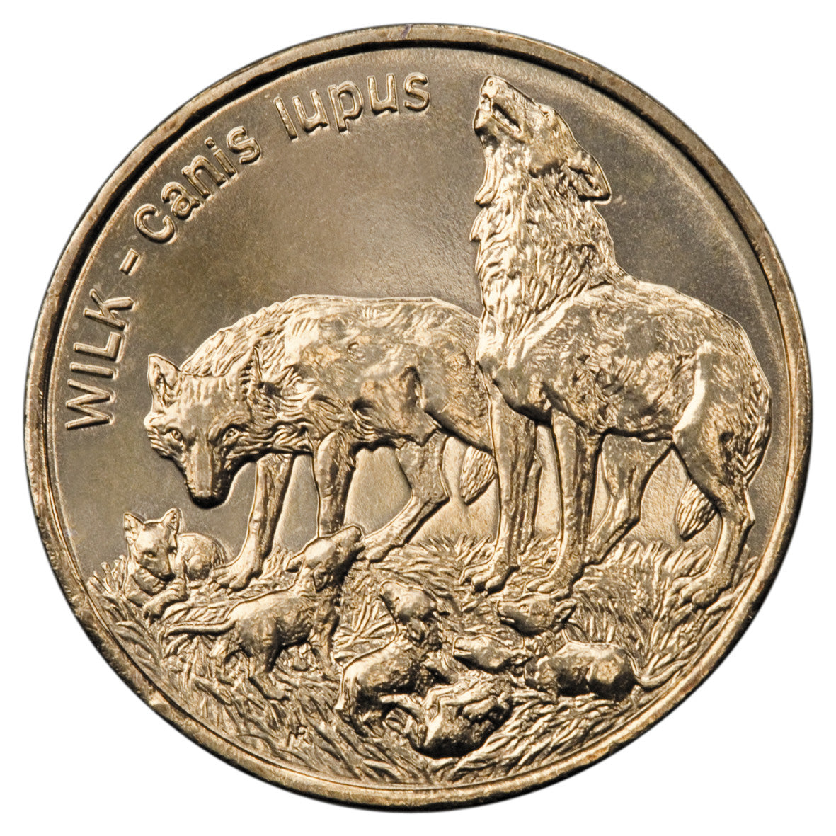 2 zł 1999 - Zwierzęta świata: Wilk (łac. Canis lupus)