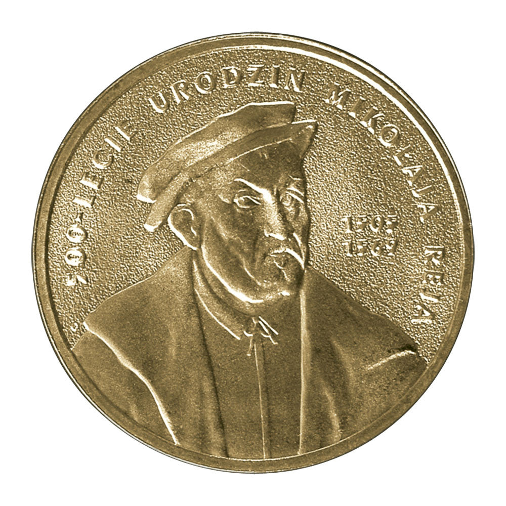2 zł 2005 - Mikołaj Rej (1505-1569) – 500. rocznica urodzin