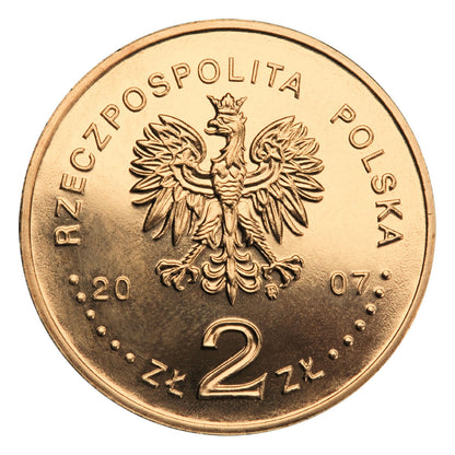 2 zł 2007 - Historia Jazdy Polskiej: Rycerz ciężkozbrojny XV w.