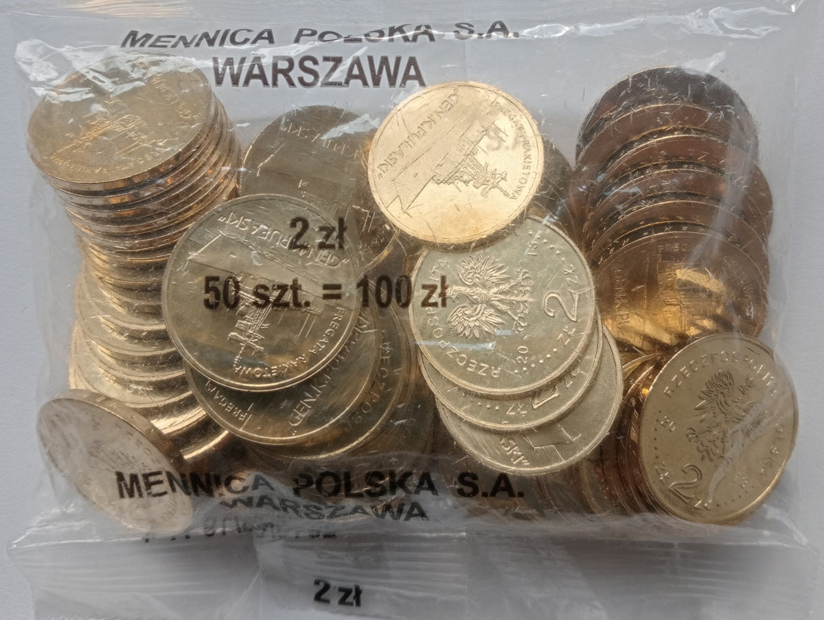 2 zł 2013 - Polskie okręty – Fregata rakietowa „Gen. K. Pułaski”  (woreczek 50 szt.)