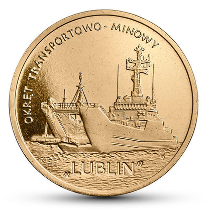 2 zł 2013 - Polskie okręty: Okręt transportowo-minowy „Lublin”