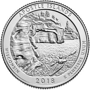 25 centów / ćwiartka 2018 Park Narodowy Wysp Apostolskich