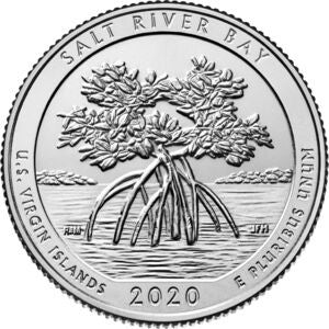 25 centów / ćwiartka 2020 Narodowy Park Historyczny i Rezerwat Ekologiczny Salt River Bay