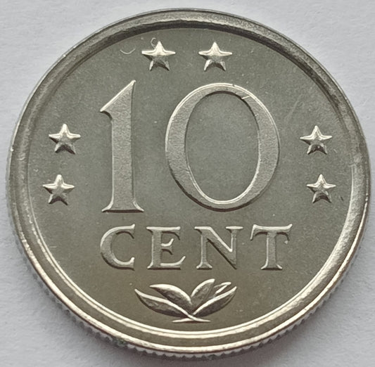 Antyle Holenderskie 10 Centów 1985