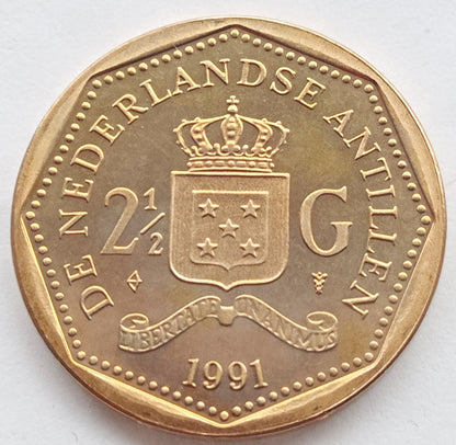 Antyle Holenderskie 2,5 Gulden 1991