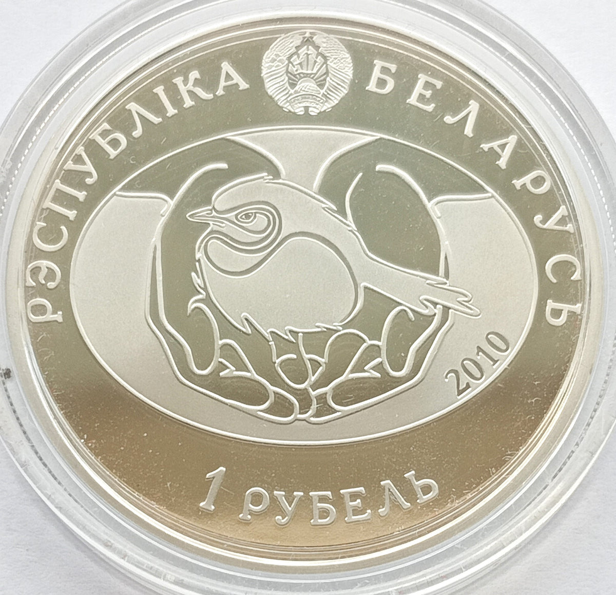 Białoruś 1 Rubel 2010  pustułka zwyczajna