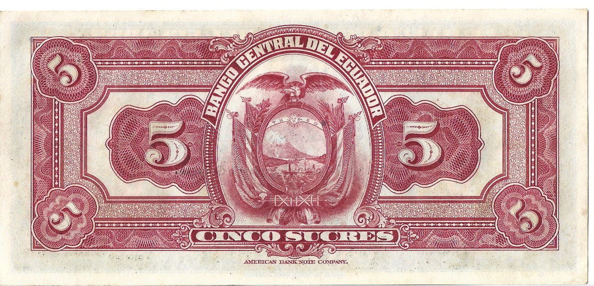 Ekwador 5 Sucre 1938 XF
