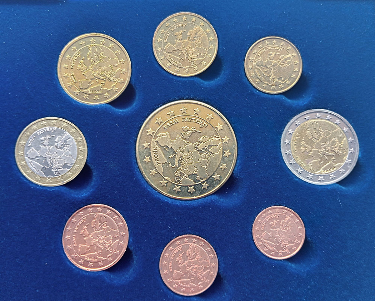 Europa-zestaw euro i eurocent (wzór)