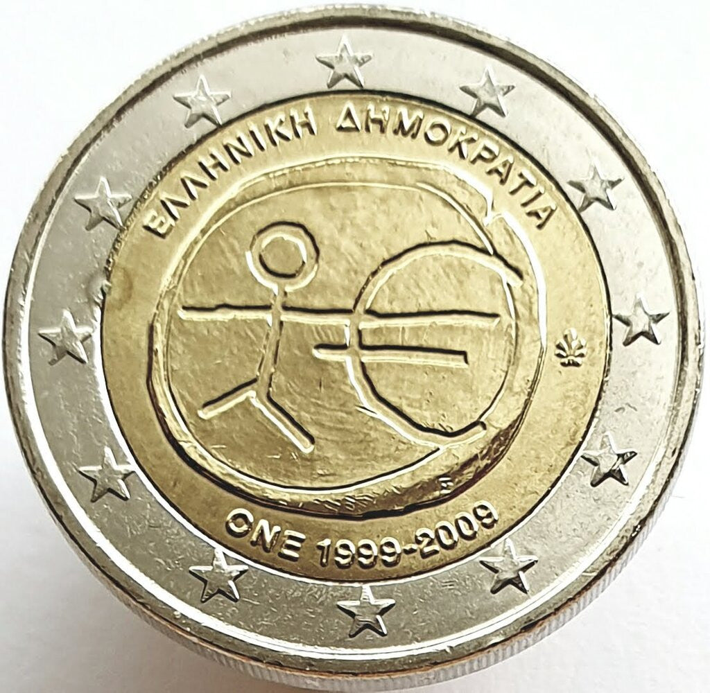 Grecja 2 euro 2009 10-lecie wprowadzenia systemu euro (Grecja)