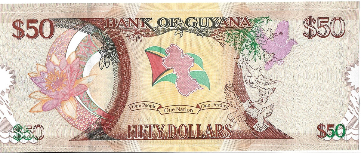 Gujana 50 Dolarów 2016 - UNC