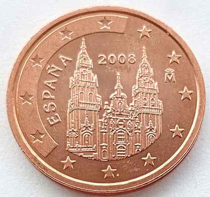 Hiszpania 1 Euro Cent 2008