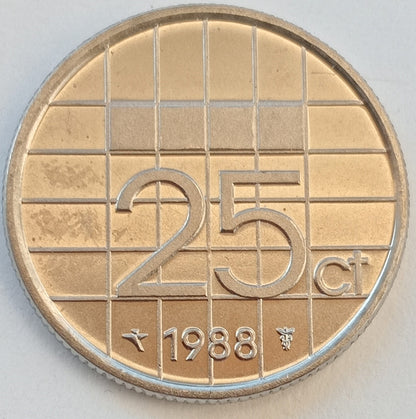 Holandia 25 Cent 1988