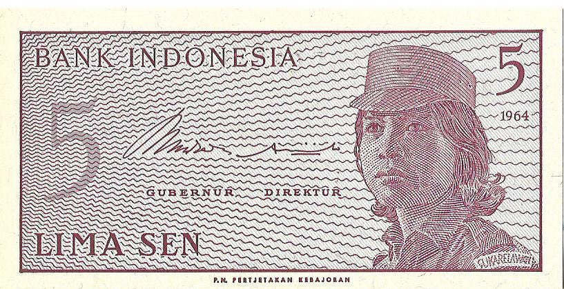 Indonezja 5 Sen 1964 - UNC