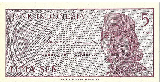Indonezja 5 Sen 1964 - UNC