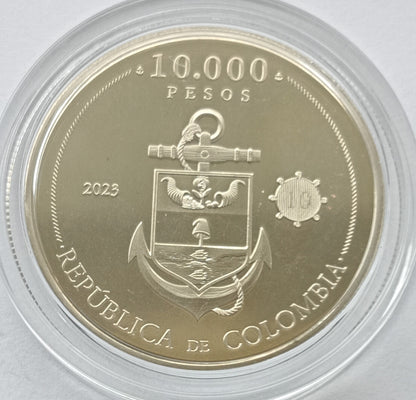 Kolumbia 10 000 Peso 2023 200. rocznica - Bitwa morska na jeziorze Maracaibo