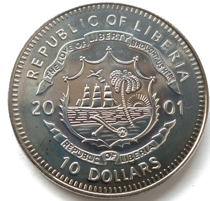 Liberia 10 Dolarów 2001 Hiszpańska Wojna Domowa