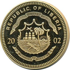 Liberia 10 Dolarów 2002  ECU - HISZPANIA