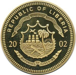 Liberia 10 Dolarów 2002  ECU - SZWECJA