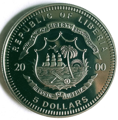 Liberia 5 Dolarów 2000 Europa