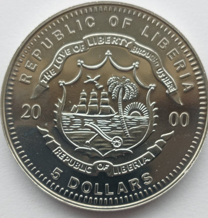 Liberia 5 Dolarów 2000