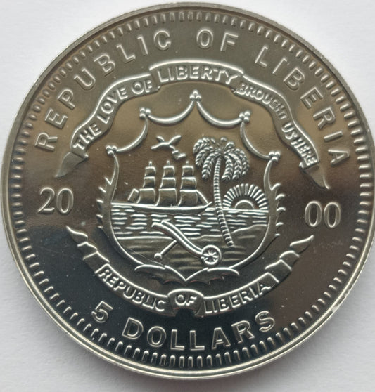 Liberia 5 Dolarów 2000