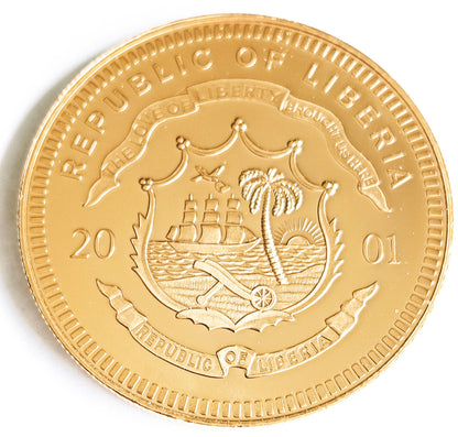 Liberia 5 Dolarów 2001 ECU - Unia Europejska