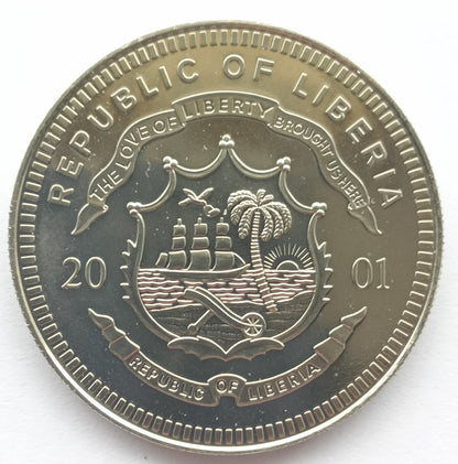 Liberia 5 Dolarów 2001