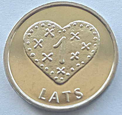 Łotwa 1 Łat 2011 Serce z piernika