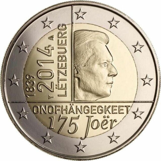 Luksemburg 2 euro 2014 175-lecie niepodległości Wielkiego Księstwa Luksemburga