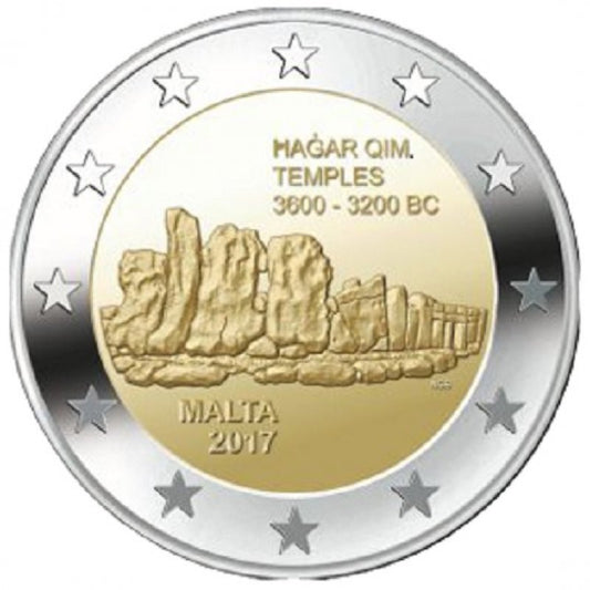 Malta 2 euro 2017 Świątynie Ħaġar Qim