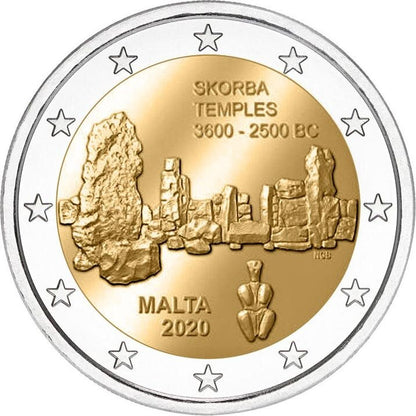 Malta 2 euro 2020 Świątynie Skorba