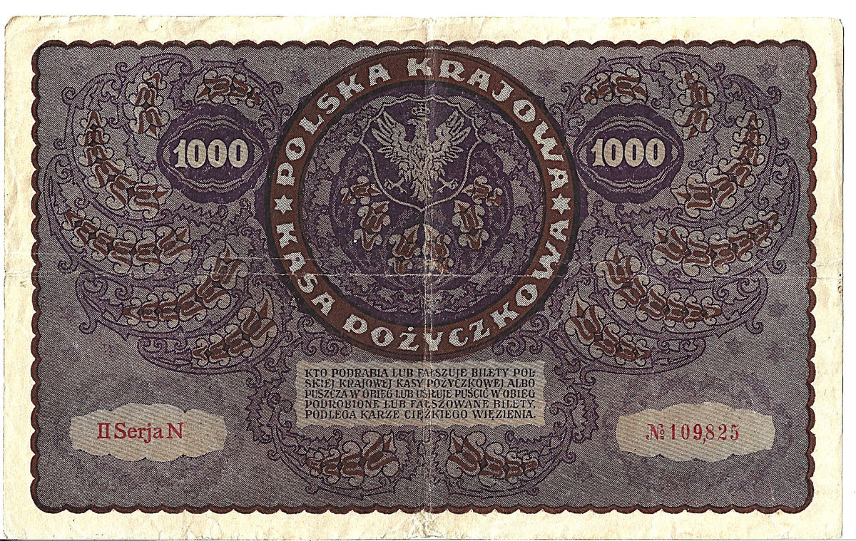 Polska 1000 Marek polskich 1919 - G