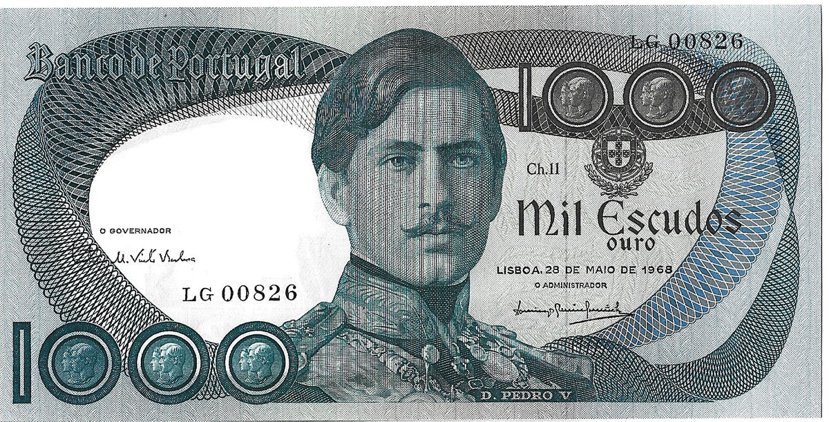 Portugalia 1000 Escudo 1968  - UNC