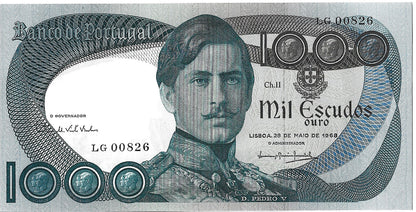 Portugalia 1000 Escudo 1968  - UNC