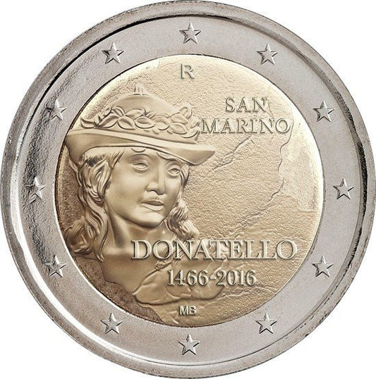 San Marino 2 euro 2016 550 rocznica śmierci Donatella