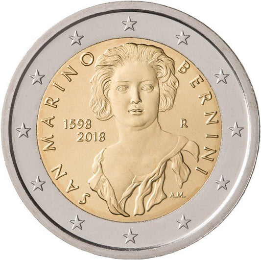 San Marino 2 euro 2018 420 rocznica urodzin Giovanniego Lorenzo Bernini