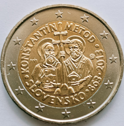 Słowacja 2 euro 2013 1150 rocznica rozpoczęcia przez Cyryla i Metodego misji w państwie wielkomorawskim