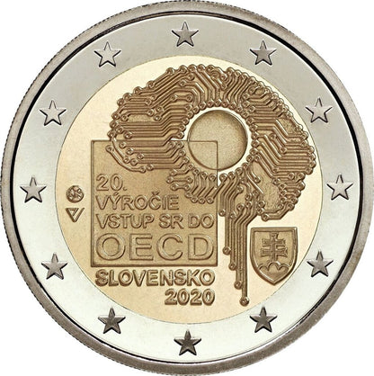 Słowacja 2 euro 2020 20 rocznica przystąpienia Słowacji do Organizacji Współpracy Gospodarczej i Rozwoju (OECD)